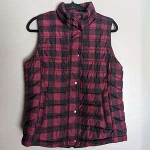 Buffalo check, vest, puffer